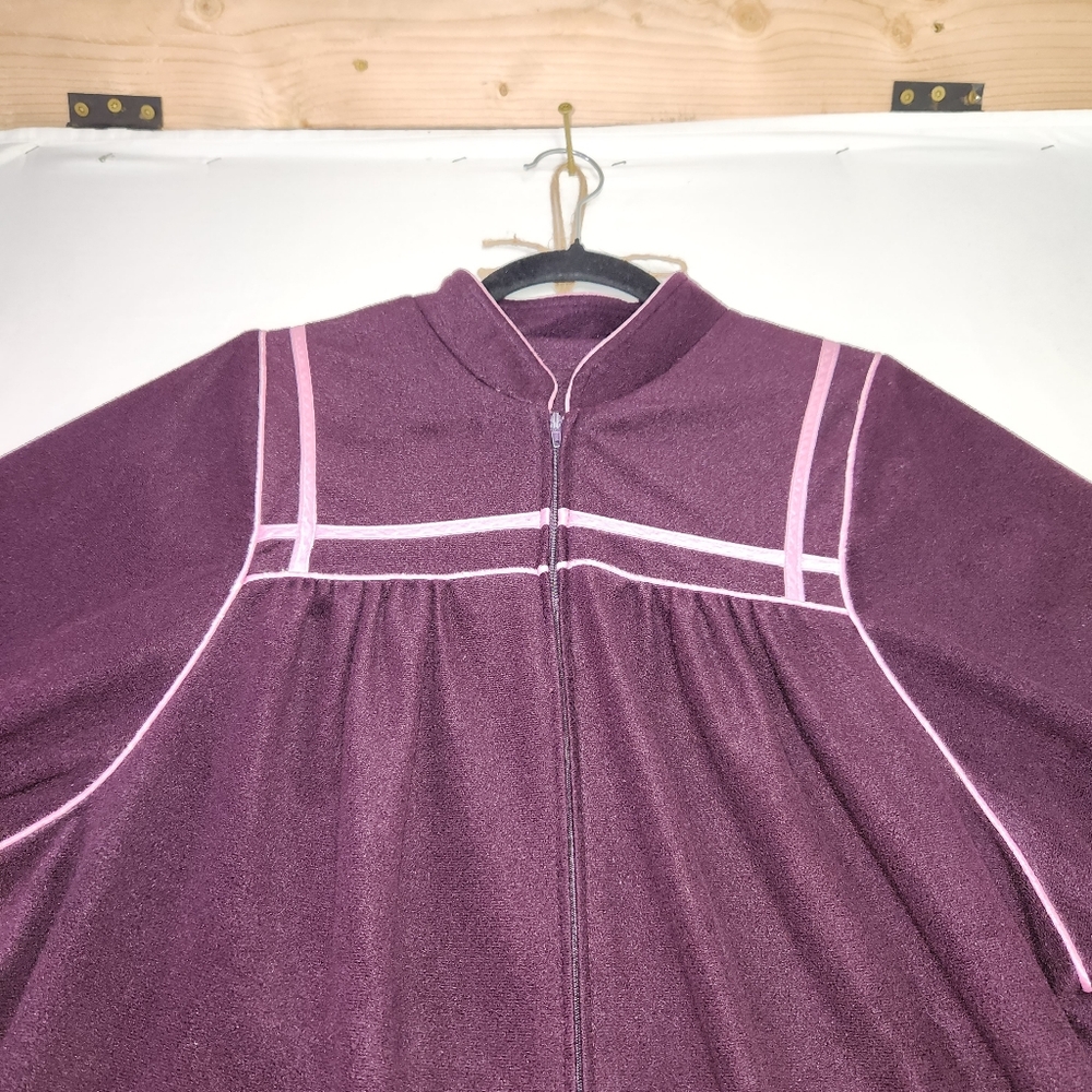 💜Purple Women's Robe Half Zip Snuggly Warm - See Pictures For Measurements - Picture 6 of 9